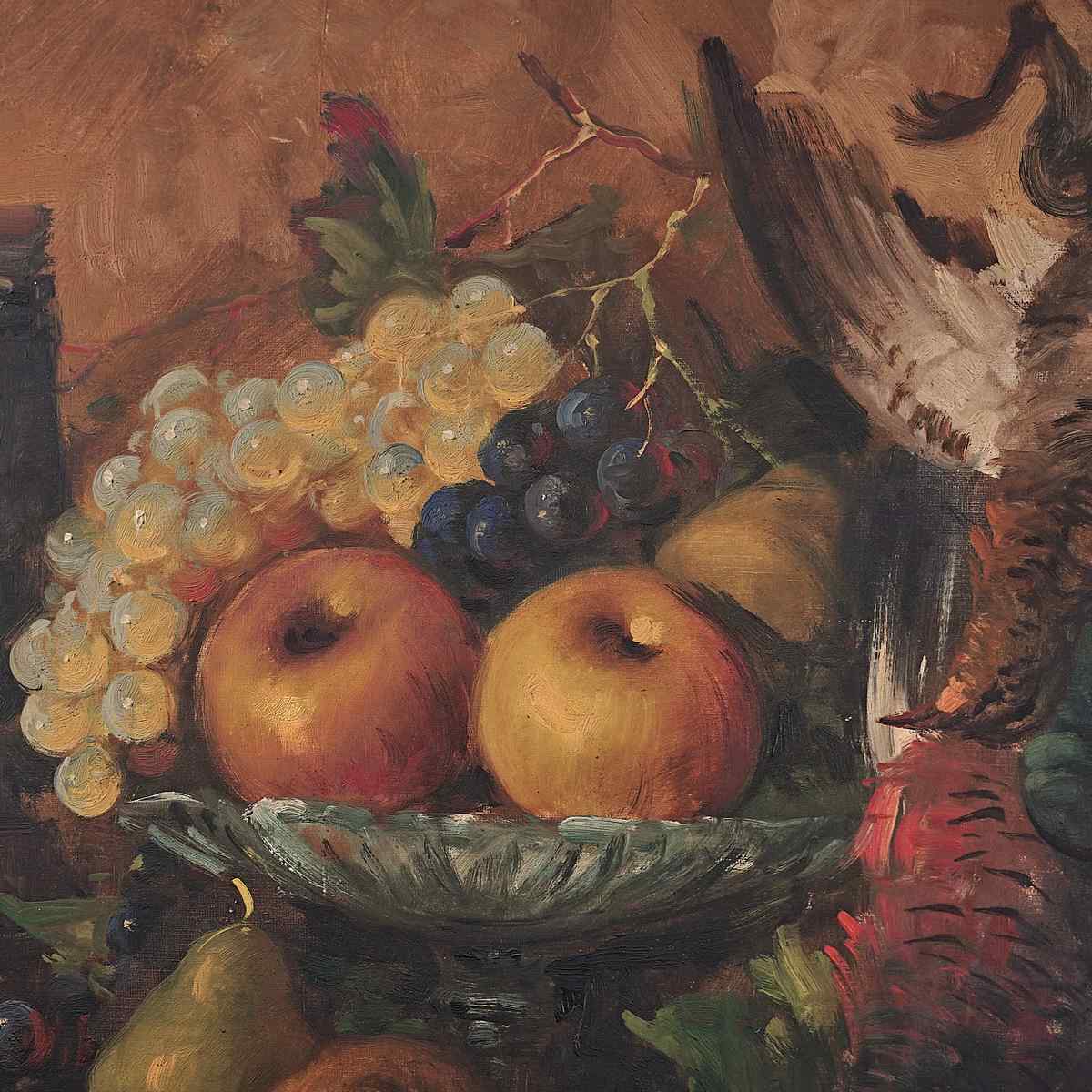 La natura morta ferrarese: quando gli oggetti prendono voce 2 Veduta laterale di un quadro di natura morta attribuito a Mario Capuzzo