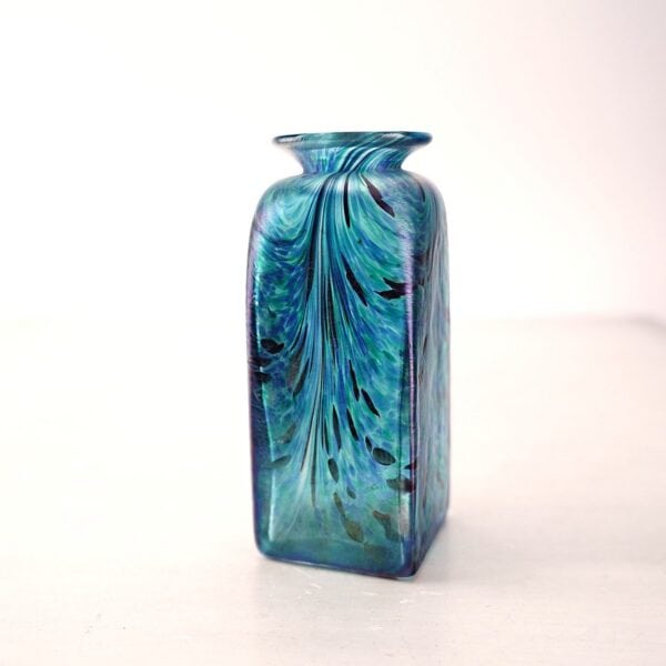 vaso in vetro soffiato vintage iridescente - immagine 6