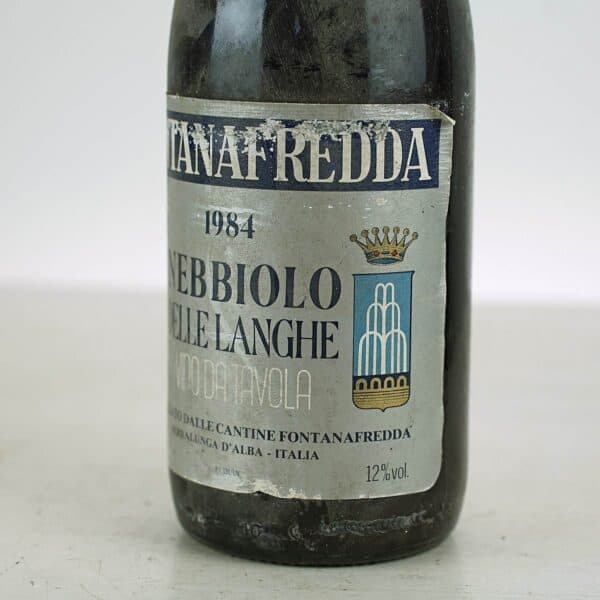 fontanafredda 1984 nebbiolo delle langhe da tavola, vino vintage - immagine 2