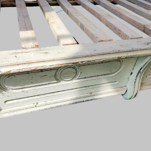 divano da esterno in legno massello vintage ann 40 -50 - immagine 5