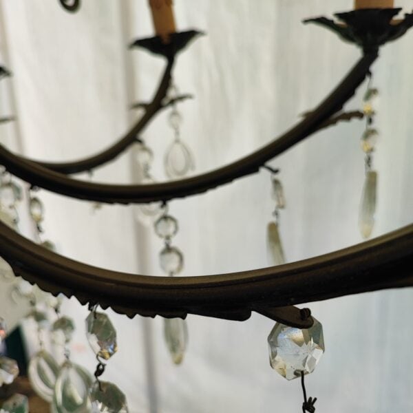 lampadario vintage cristalli goccia - immagine 15