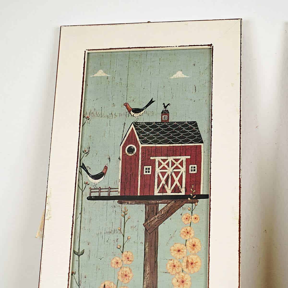 Casette per uccellini decorative: perché parlano ancora alla casa 2 Coppia di quadrini decorativi con motivo di casetta e uccellini