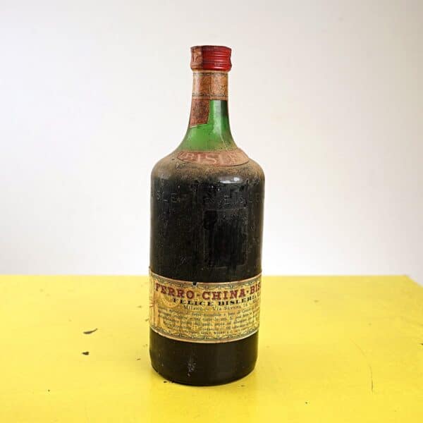 bottiglia liquore ferro china bisleri vintage da collezione