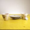 set di 2 tazze e 3 piattini in porcellana sebring vintage