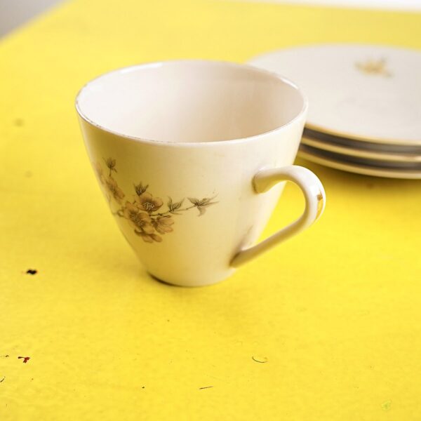 set di 2 tazze e 3 piattini in porcellana sebring vintage - immagine 4