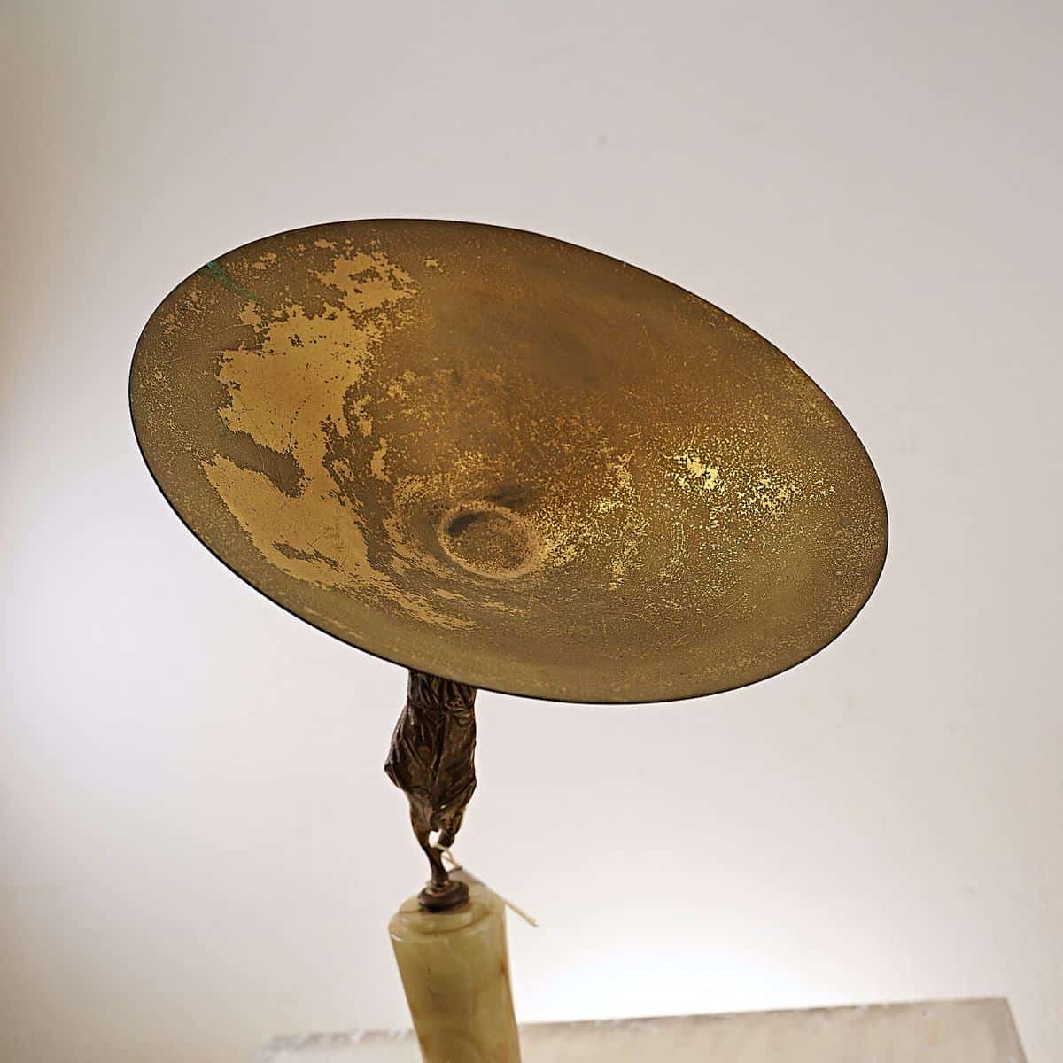 trofeo di gara vintage in onice e metallo - immagine 5