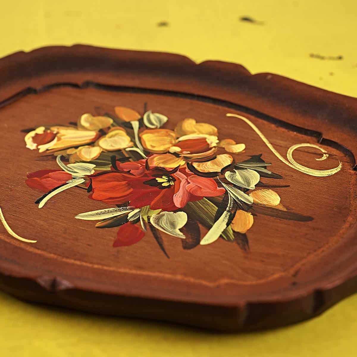 Vassoio Legno Massiccio 30cm con 3 Barattoli | Decorazione Tavola Zen