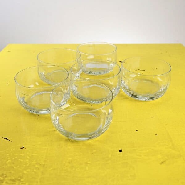 set di 6 ciotole in vetro vintage