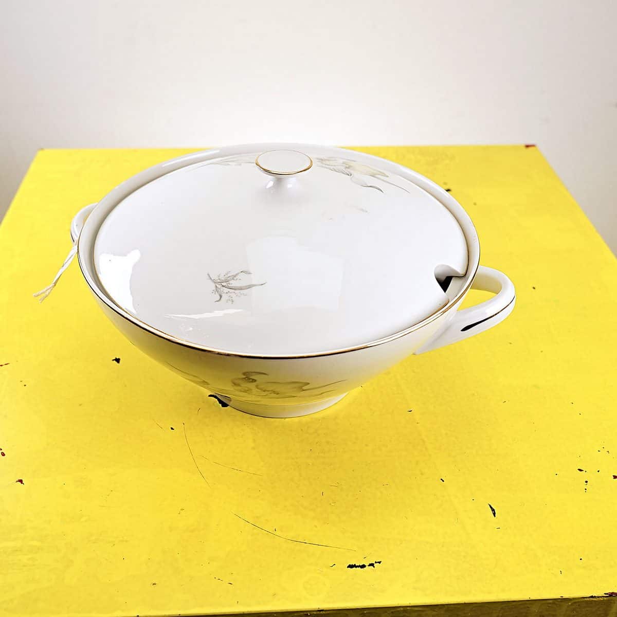 Zuppiera vintage in ceramica blaukera betrieb