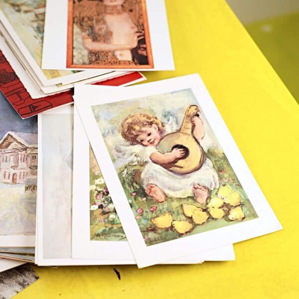 lotto di 90 cartoline vintage non viaggiate a tema arte - immagine 2