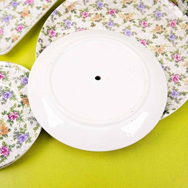 set ceramica franco pozzi decoro sanremo, 7 pezzi - immagine 2
