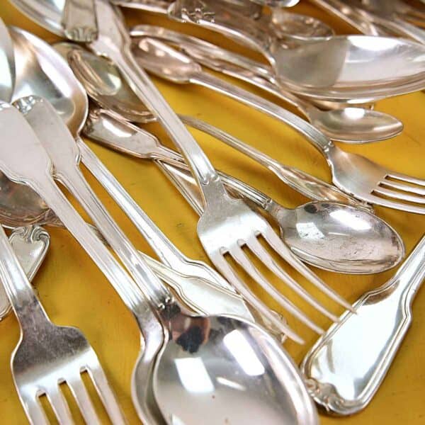 lotto di posate vintage placcate argento - immagine 11