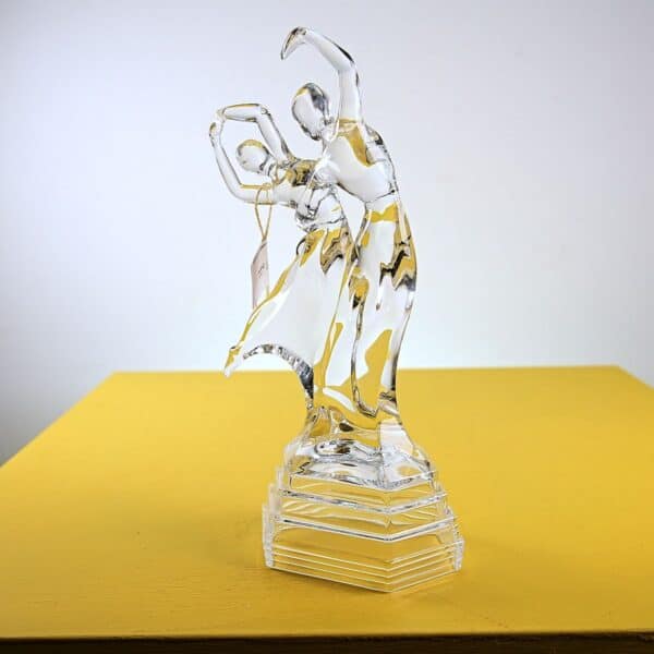 statua in cristallo rcr vintage, ballerini