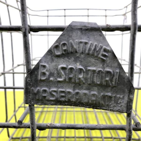 porta bottiglie vintage in metallo cantine b.sartori - immagine 3