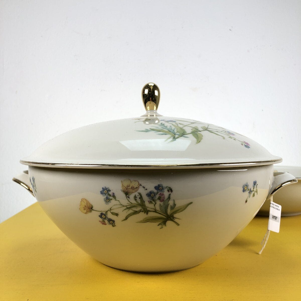 zuppiera e terrina vintage in ceramica con decori floreali e bordatura dorata seltmann weiden bavaria - immagine 5