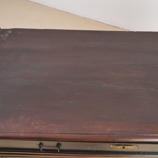 COMò QUATTRO CASSETTI, SHABBY NERO E TESTA DI MORO - immagine 5