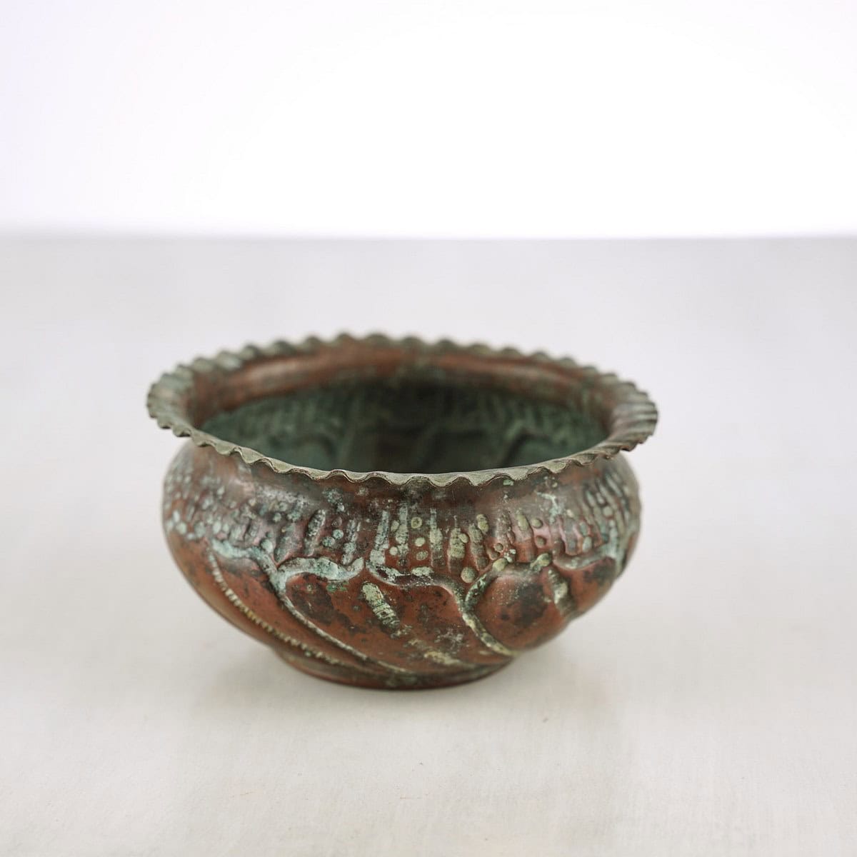 Antikas Vaso In Alluminio Grande - Anfora Color Rame, 33 Cm, Fatto A Mano, Stile Vintage