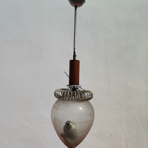 lampadario vintage in vetro - immagine 6