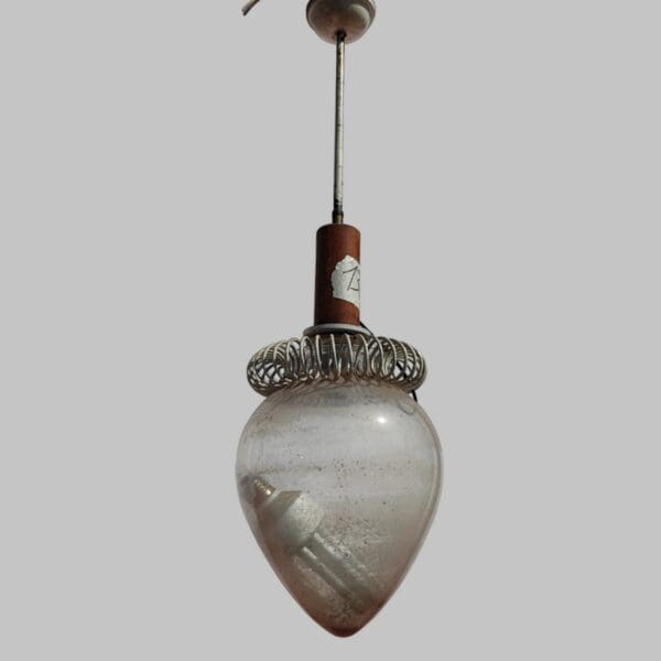 lampadario vintage in vetro