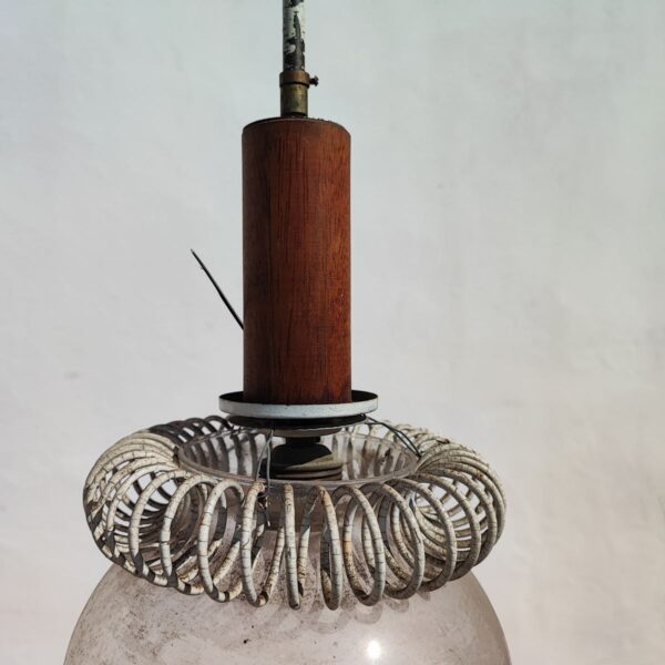lampadario vintage in vetro - immagine 3