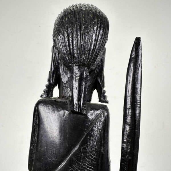 coppia di statue etniche intagliate nel legno - immagine 6