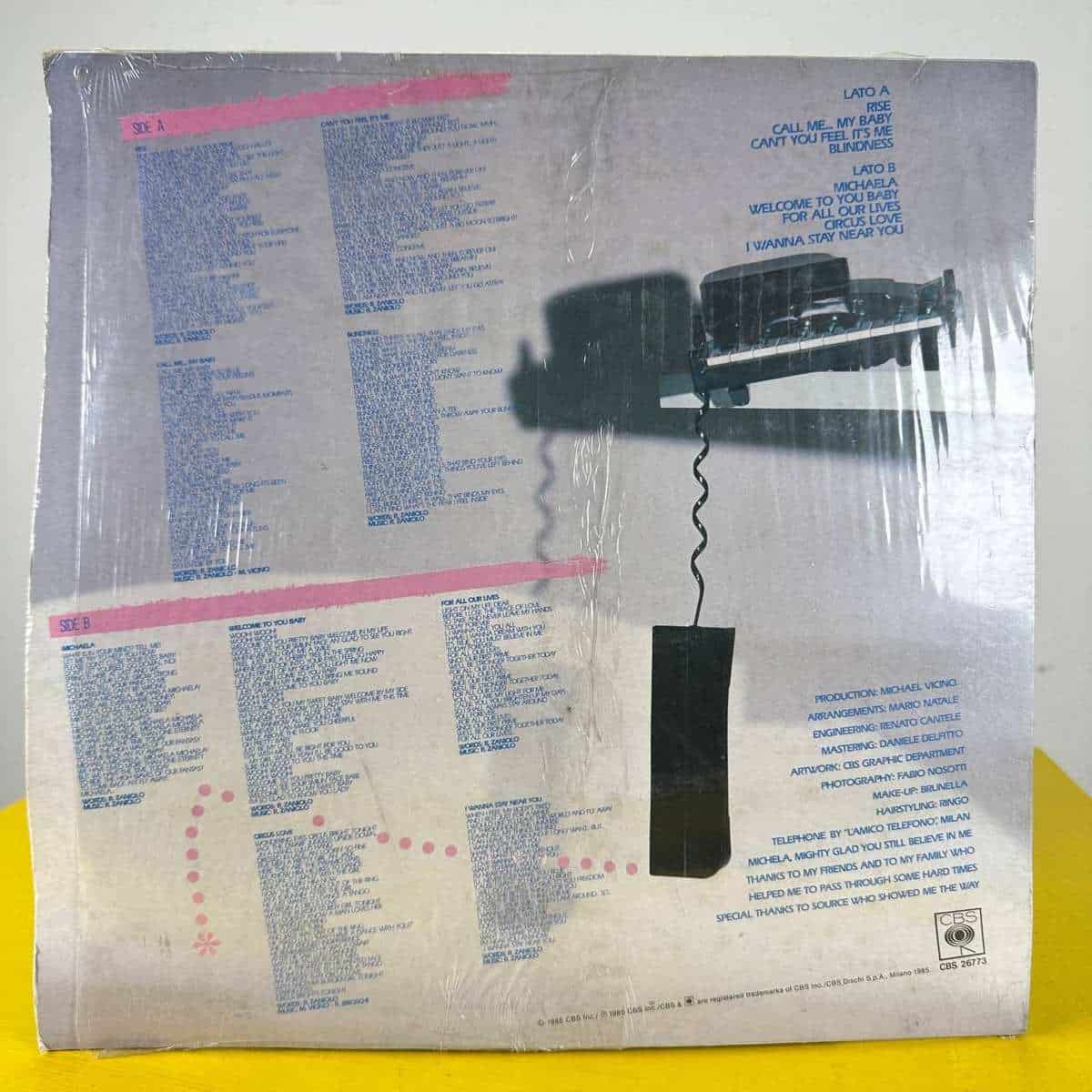 Il vinile 33 giri e il tempo necessario per ascoltare 1 Vinile 33 giri di Jay Rolandi fotografato nella sua custodia
