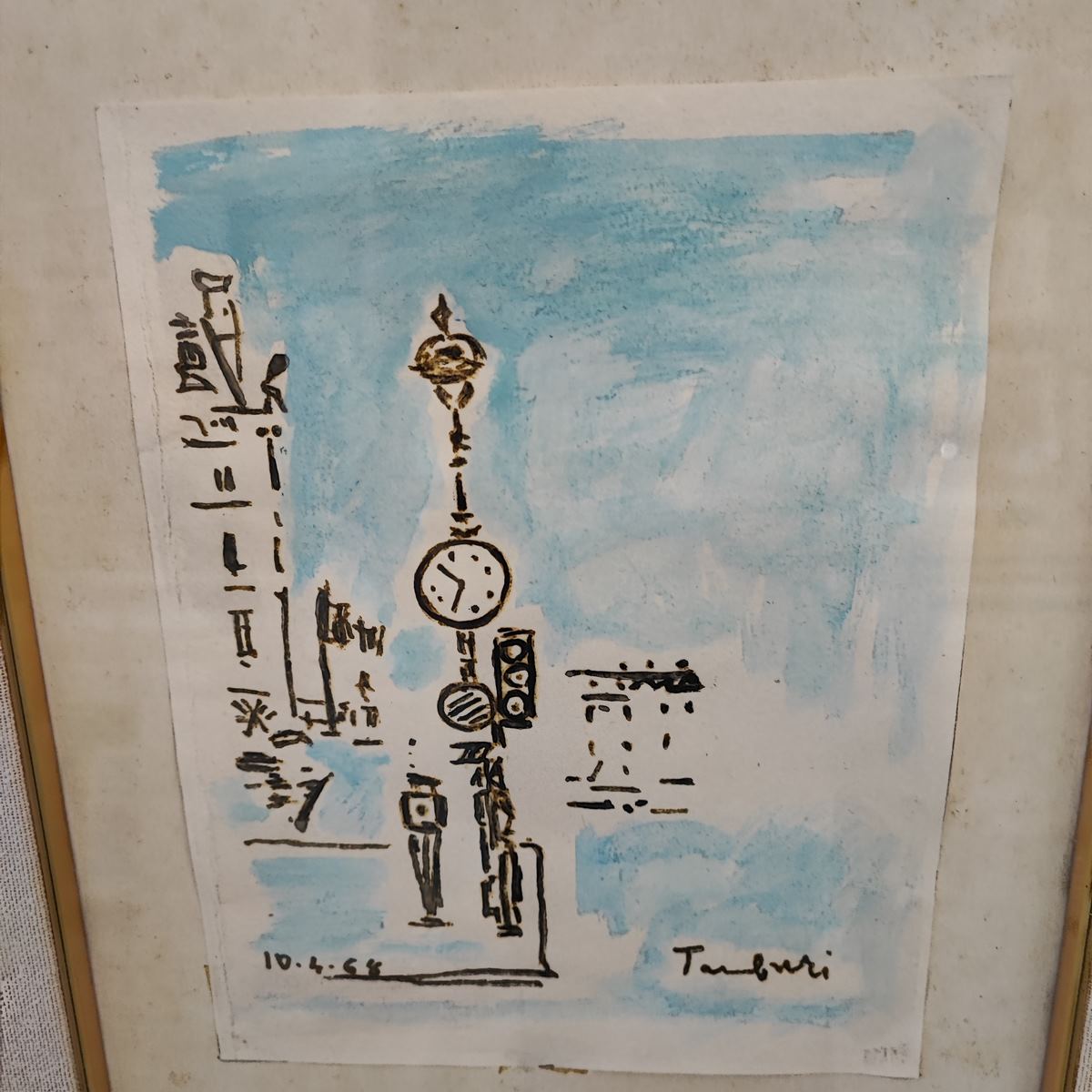 Un piccolo formato del 1968 e lo sguardo di Orfeo Tamburi 1 Dettaglio dell’opera Orfeo Tamburi tecnica mista del 1968