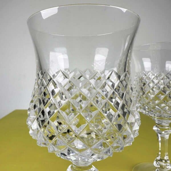 bicchieri calici vintage in cristallo, 2 pezzi - immagine 2