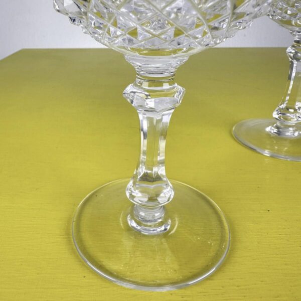 bicchieri calici vintage in cristallo, 2 pezzi - immagine 3