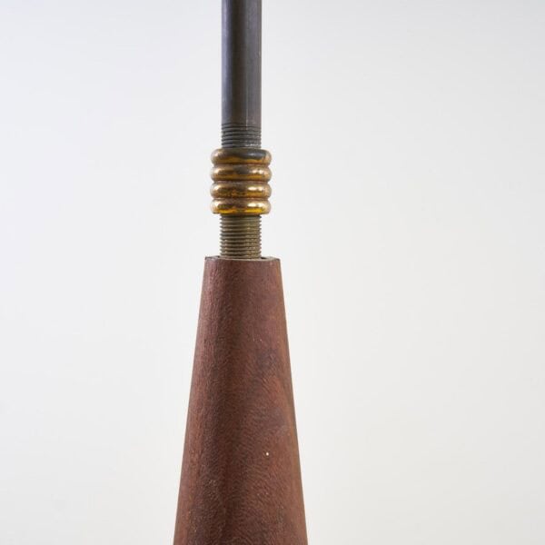 lampadario anni 60 con boccia in vetro opalino - immagine 4