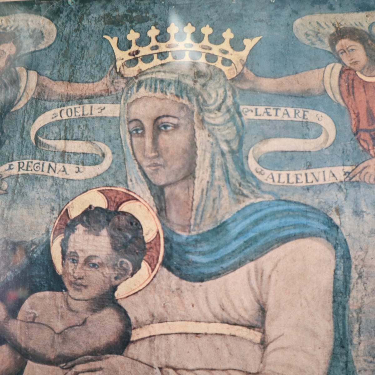 Un piccolo quadro, un bosco, una città: la Madonna del Bosco a Spinazzola 2 Particolare di un quadro vintage dedicato a Spinazzola