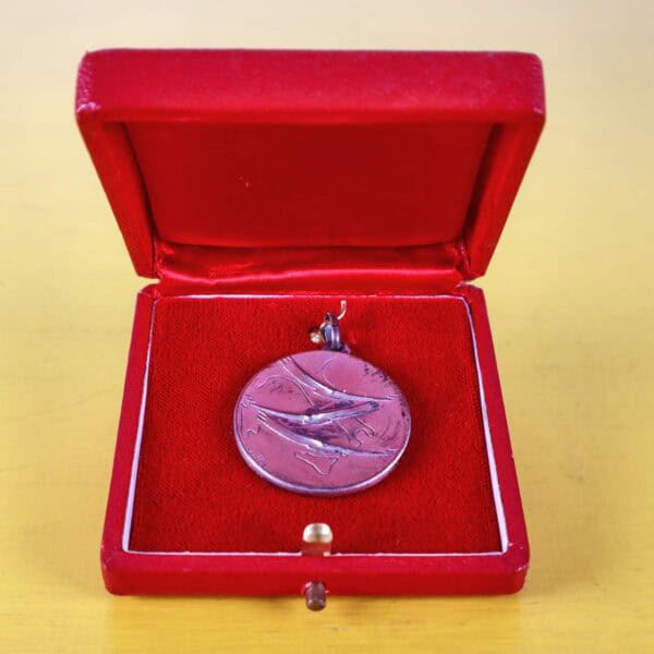 medaglia vintage commemorativa in argento punzonato 800 aeronautica militare