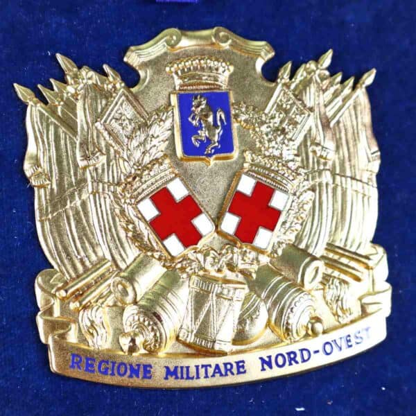 targa vintage in metallo regione militare nord - ovest - immagine 2