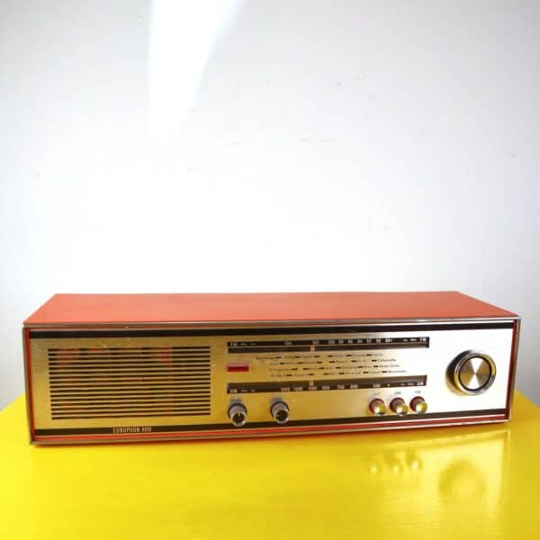 radio vintage europhon 800 arancione, funzionante