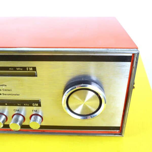 radio vintage europhon 800 arancione, funzionante - immagine 3