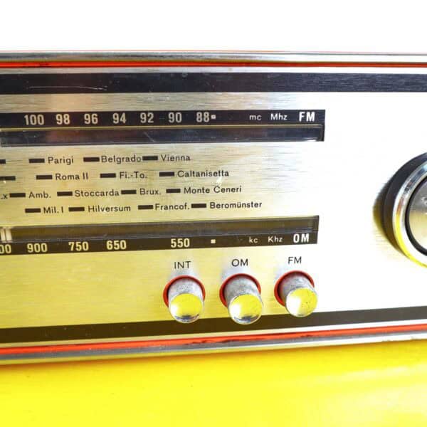 radio vintage europhon 800 arancione, funzionante - immagine 4