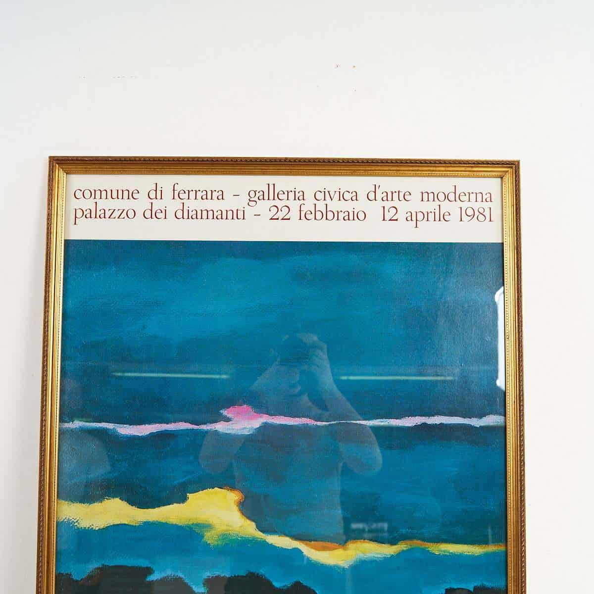 Domenico Cantatore: i segreti di una vita tra Sud, Milano e Parigi 3 Poster arte moderna Cantatore Galleria Ferrara 1981 vintage anni 80 in cornice