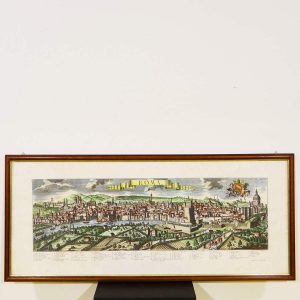 Ultimi arrivi 18 Stampa veduta panoramica di Roma da F.B. Werner con cornice