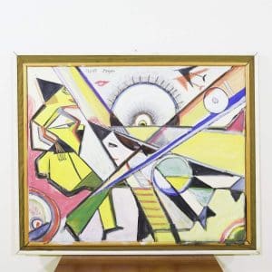 Ultimi arrivi 1 Dipinto olio su tela astratto forme geometriche titolo Attrazione