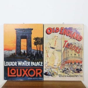 Ultimi arrivi 4 Coppia pannelli con stampe manifesti pubblicitari Louxor Old England