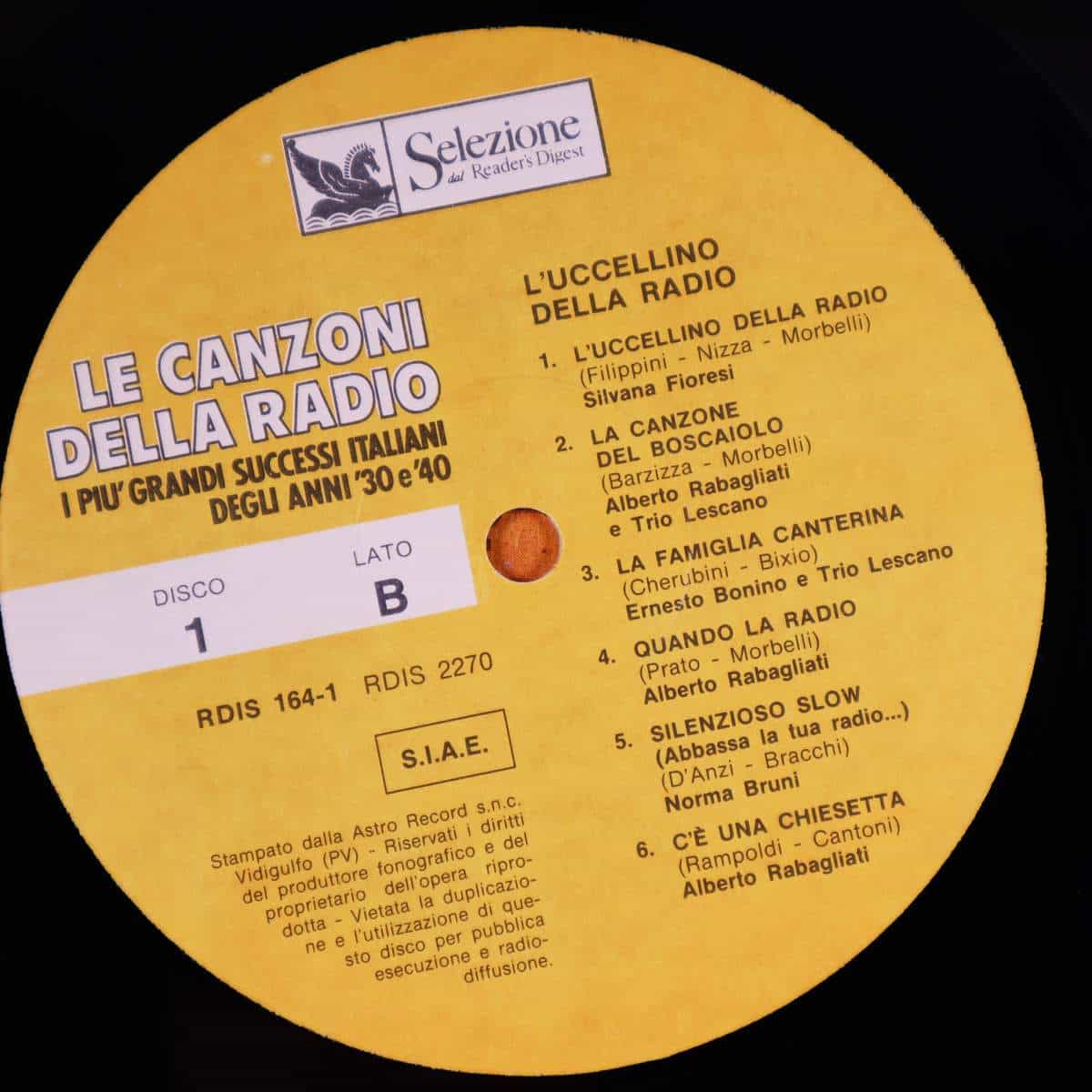 Quando una canzone alla radio teneva insieme la casa 2 Vinili di una raccolta di canzoni della radio anni Trenta e Quaranta